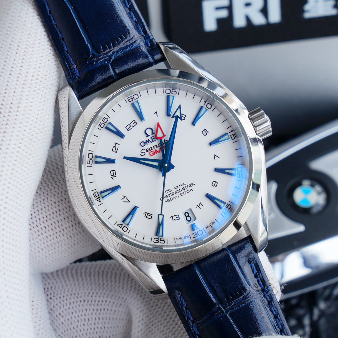 SEAMASTER AQUA TERRA 150M CO-AXIAL GMT  LEATHER STRAP