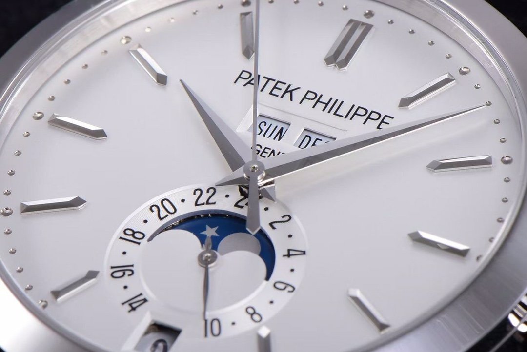 PATEK CALATRAVA MOONPHASE ANNUAL CALENDAR STEEL WHITE DIAL