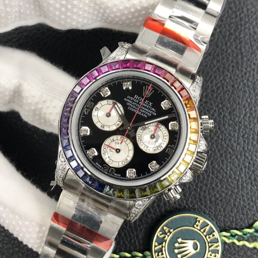 DAYTONA WHITE GOLD CUSTOM RAINBOW 116520