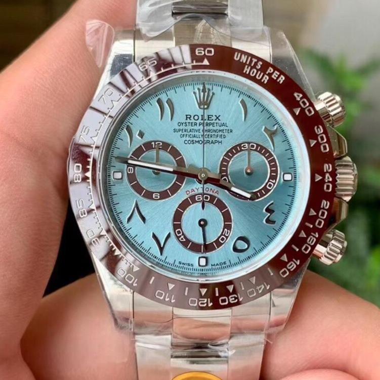 DAYTONA 116520 CUSTOM ICE BLUE CERAMIC ARABIC