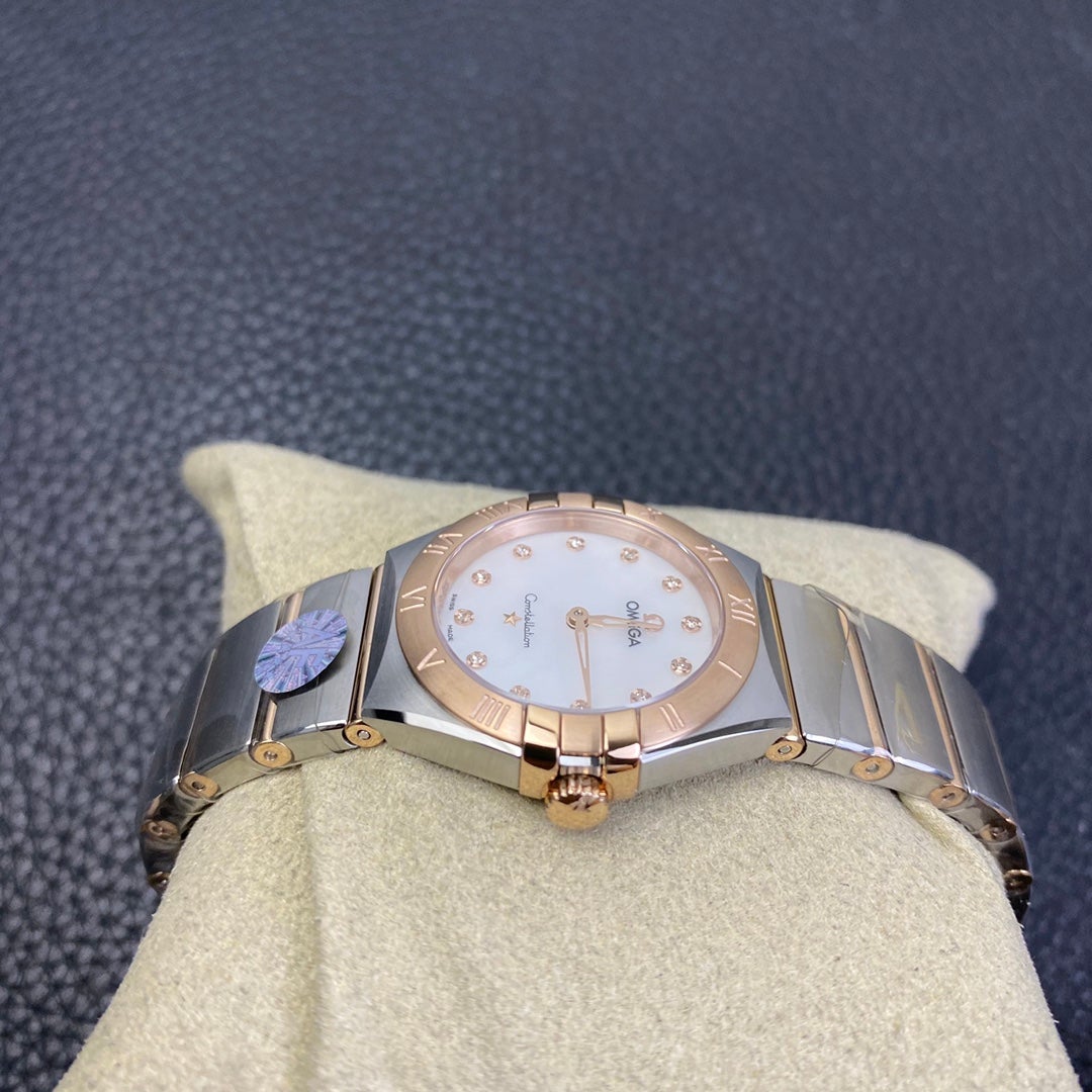 CONSTELLATION QUARTZ 28MM ROSE GOLD STEEL
