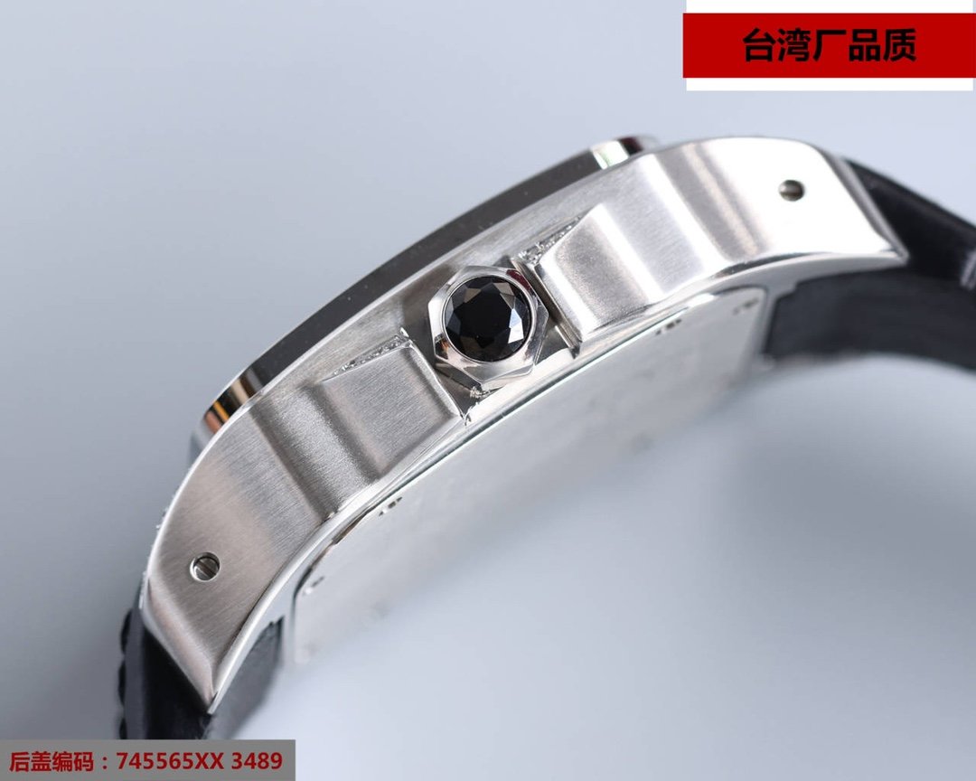 SANTOS 100XL 42MM DIAMOND STEEL CASE