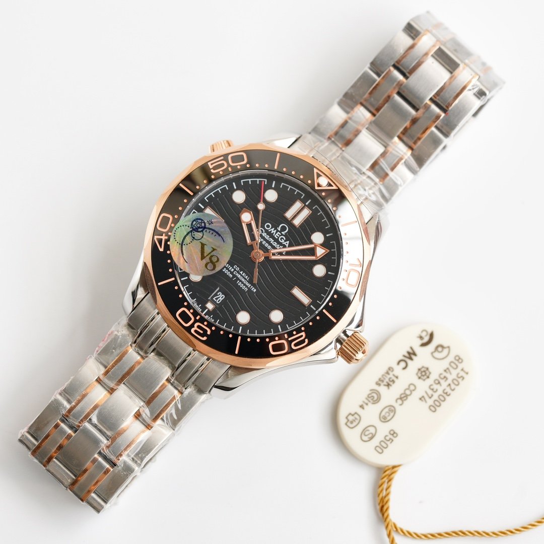 SEAMASTER DIVER 300M CO-AXIAL 42MM ROSE GOLD BLACK CERAMIC