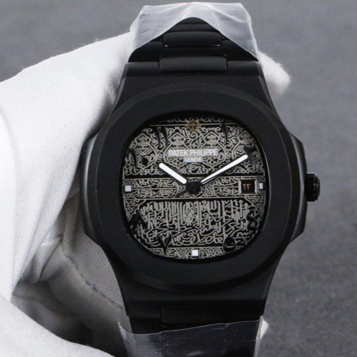 PATEK NAUTILUS CUSTOM ALL BLACK ARABIC DIAL