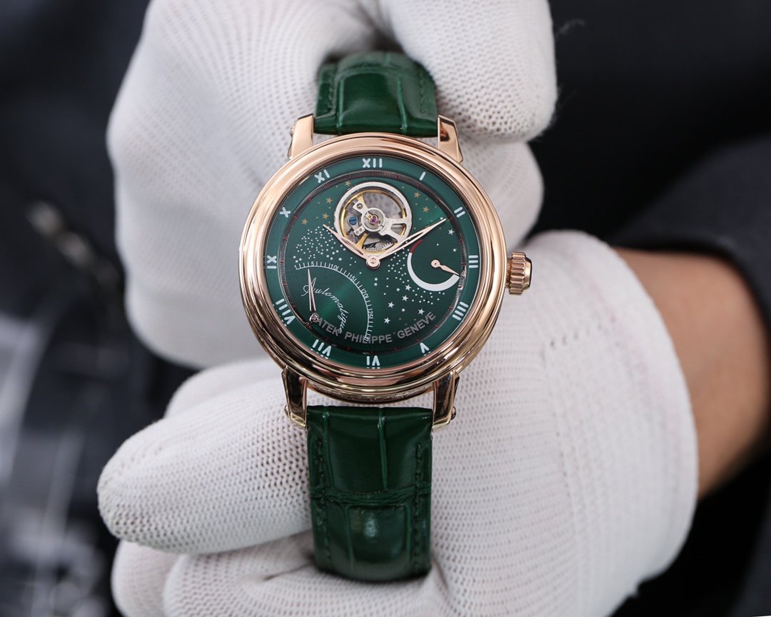 PATEK COMPLICATIONS 42MM TOURBILLON LEATHER STRAP