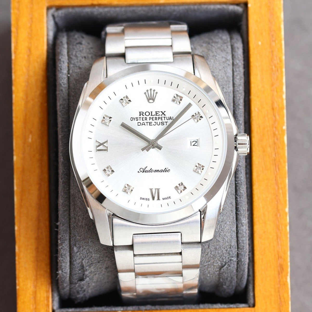 DATEJUST 41MM SMOOTH BEZEL DIAMOND NUMERALS
