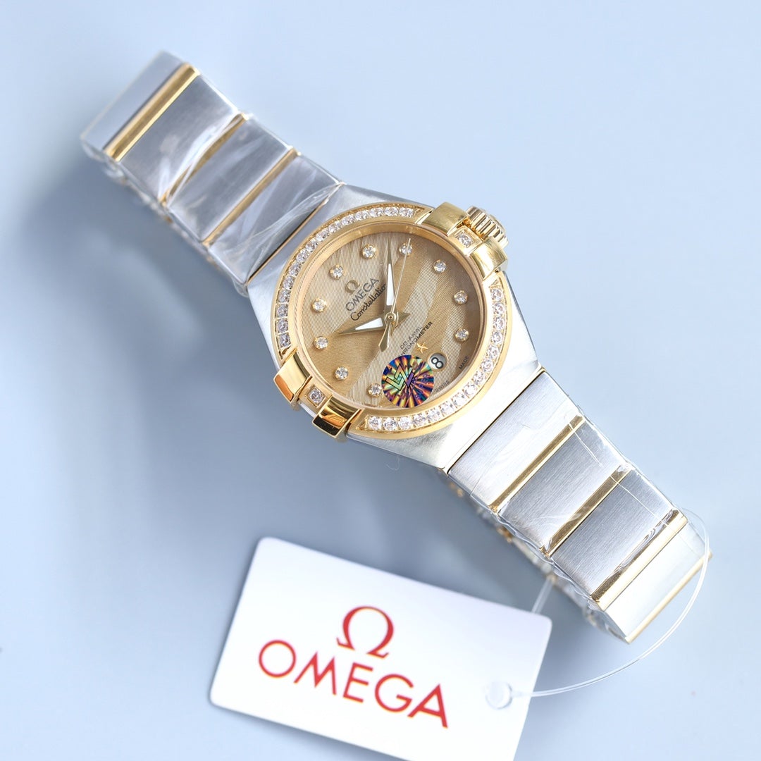 CONSTELLATION 27MM ROSE GOLD DIAMOND BEZEL