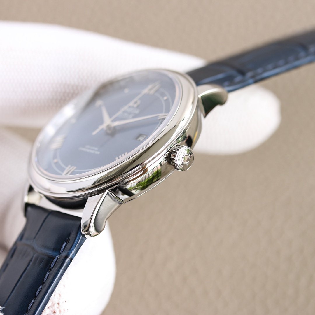 DE VILLE PRESTIGE 39.5 SILVER BLUE DIAL