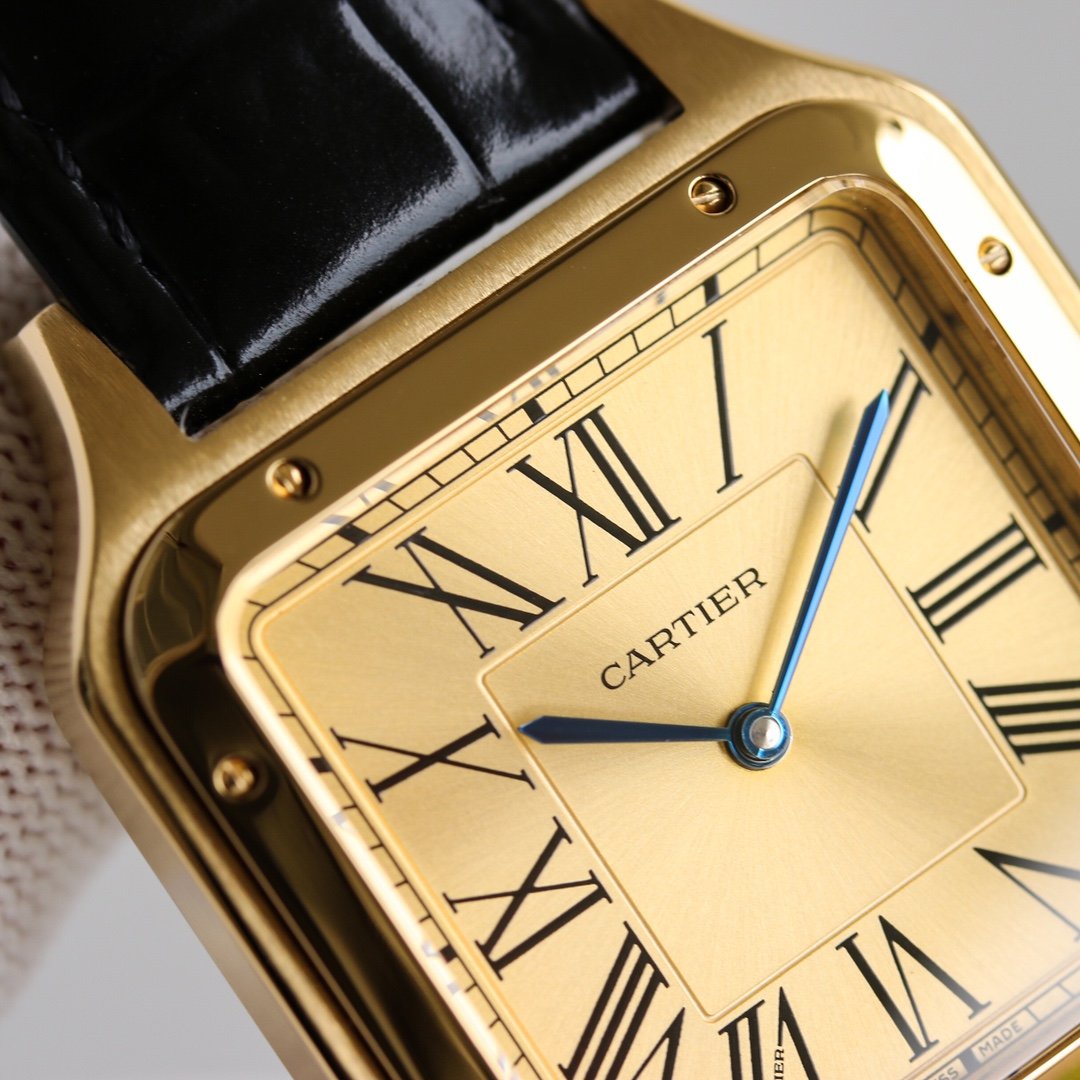 SANTOS DUMONT XL GOLD CASE LEATHER