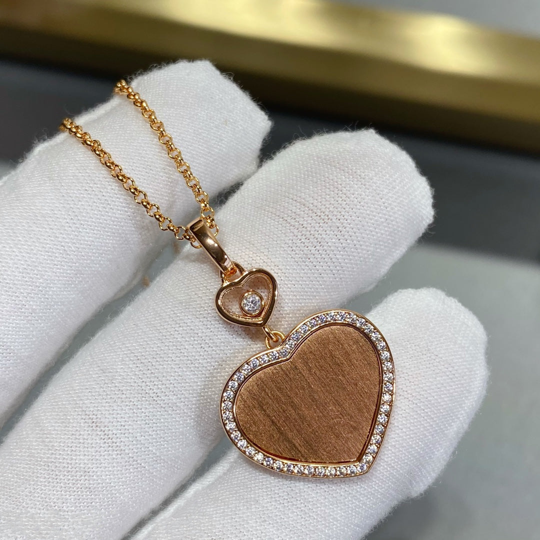 HAPPY HEART GOLD DIAMOND NECKLACE