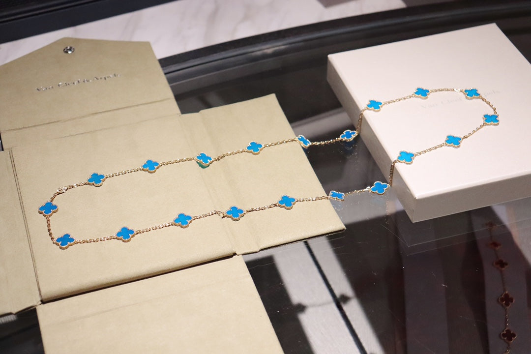 CLOVER 20 MOTIFS TURQUOISE GOLD