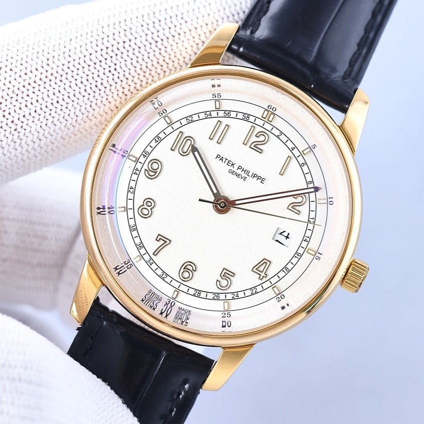 CALATRAVA 5226 GOLD CASE LEATHER STRAP