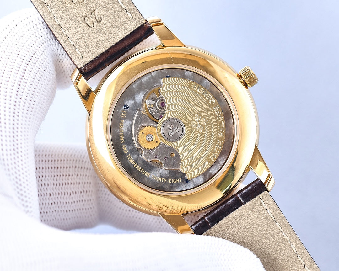 CALATRAVA 5226 GOLD CASE LEATHER STRAP