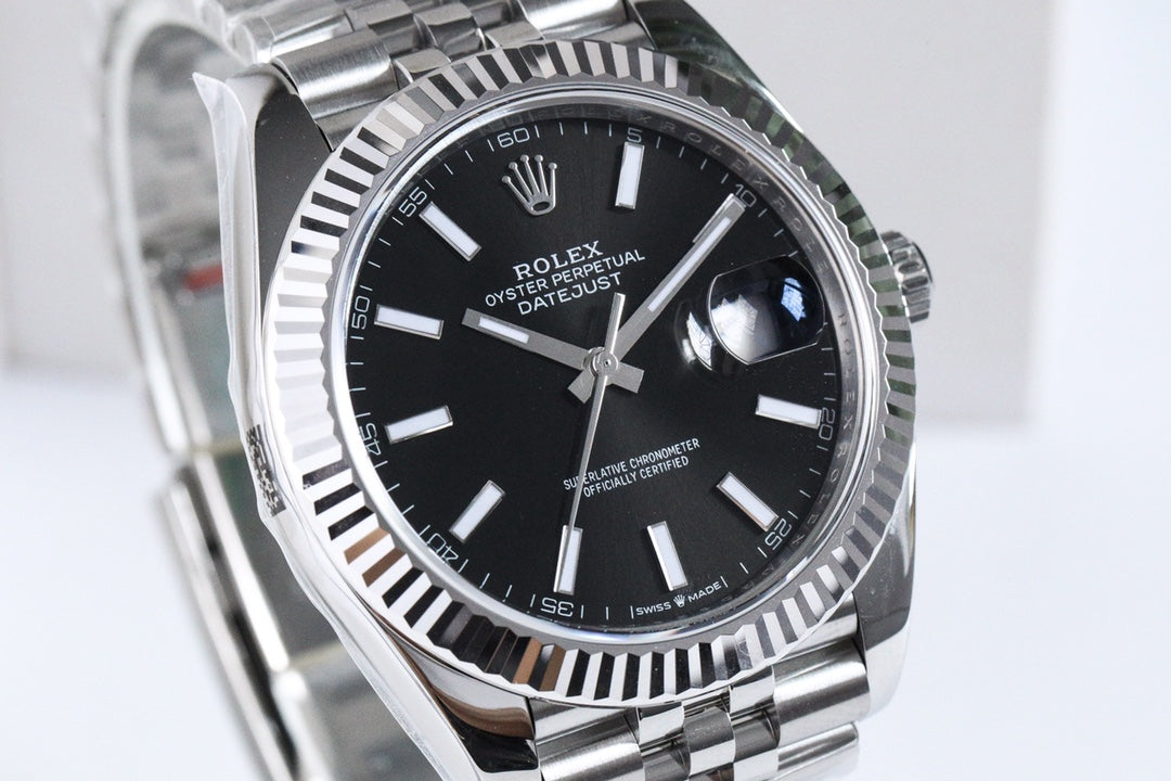 DATEJUST 41MM SILVER BLACK DIAL