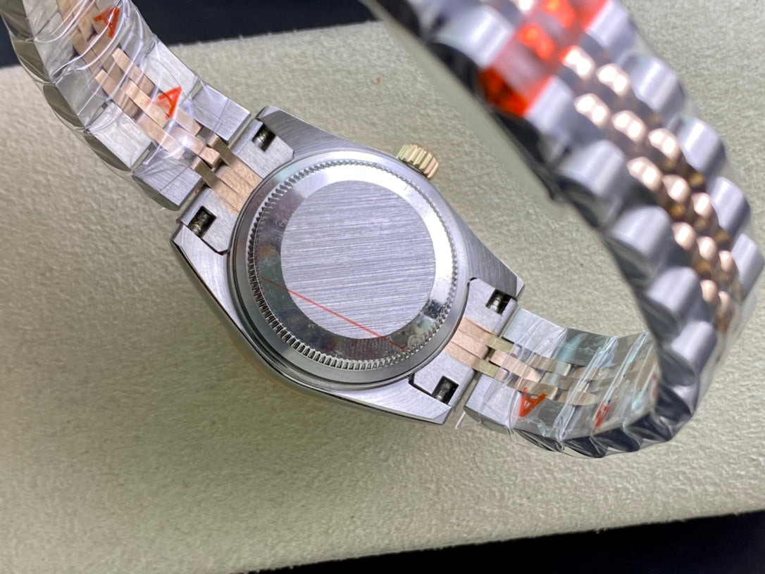 DATEJUST 28 TWO-TONE PINK GOLD DIAMOND BEZEL