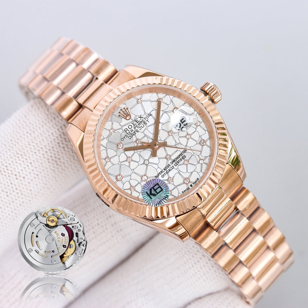 DATEJUST 31 PINK GOLDGREY DIAL