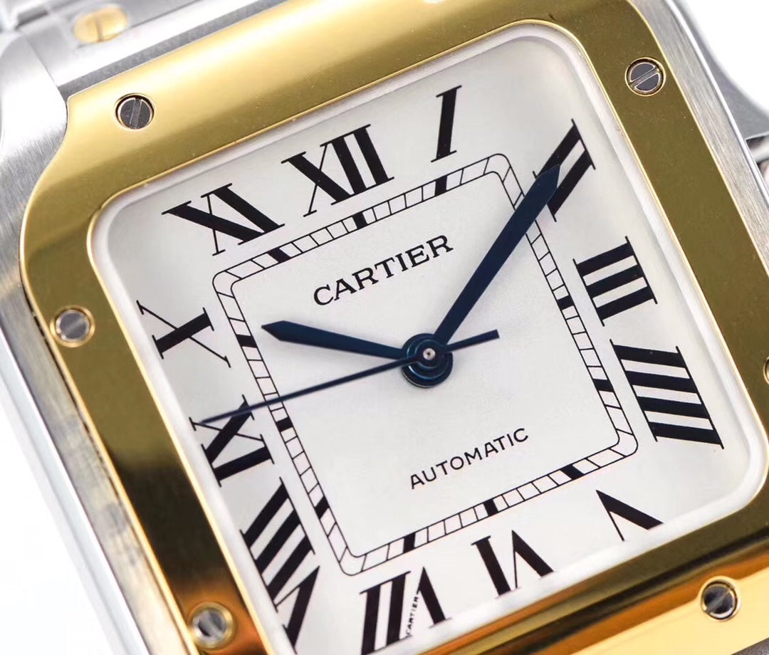 SANTOS LADY 35.1MM AUTOMATIC GOLD STEEL