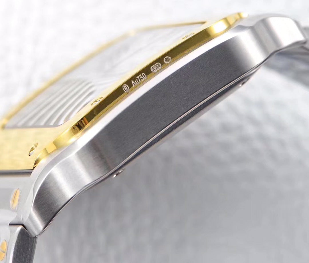 SANTOS LADY 35.1MM AUTOMATIC GOLD STEEL
