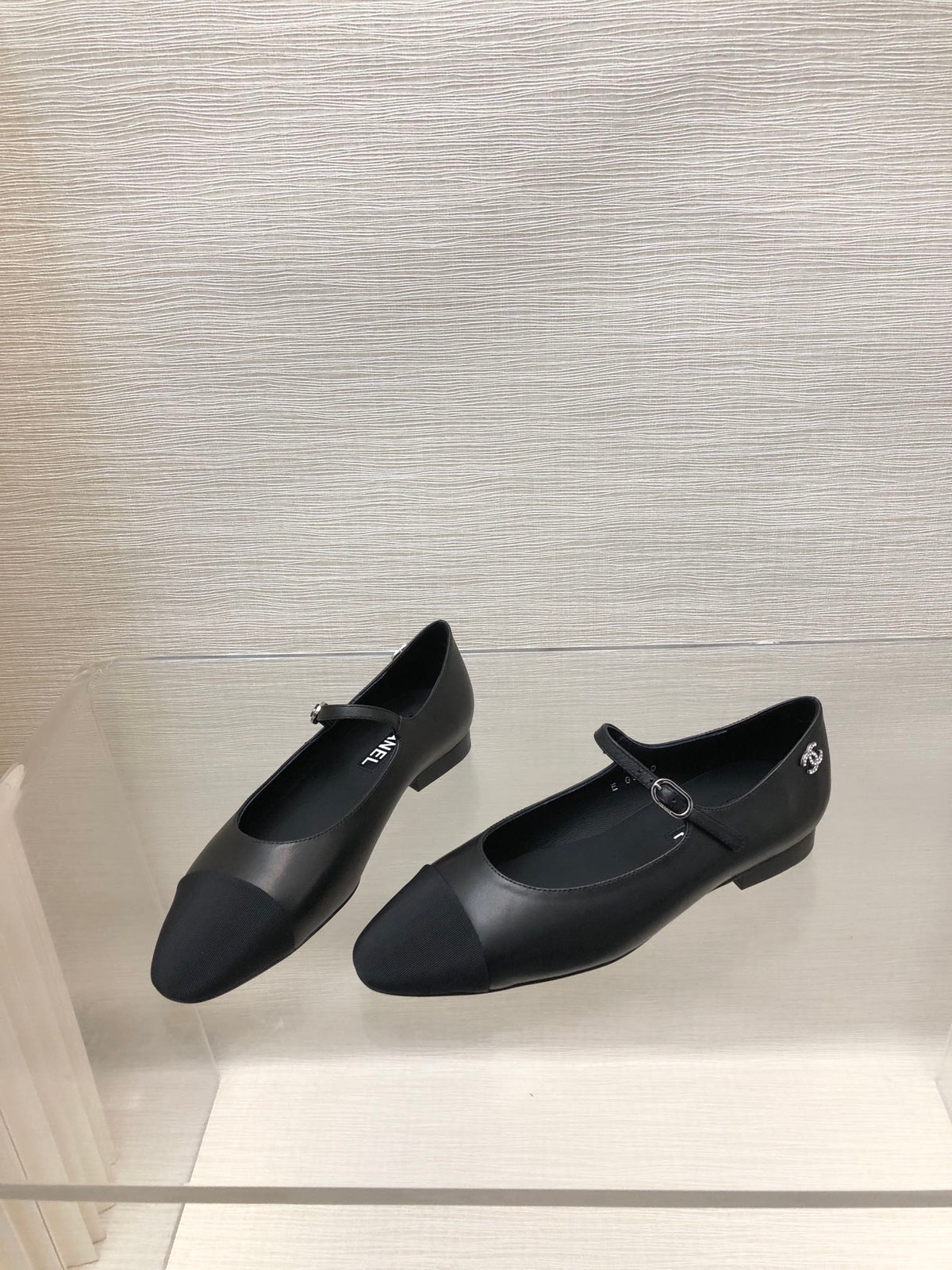 mary janes black lambskin grosgrain