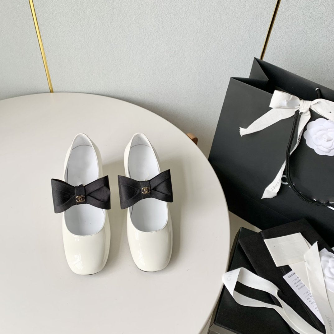 mary janes 60 white calfskin bow