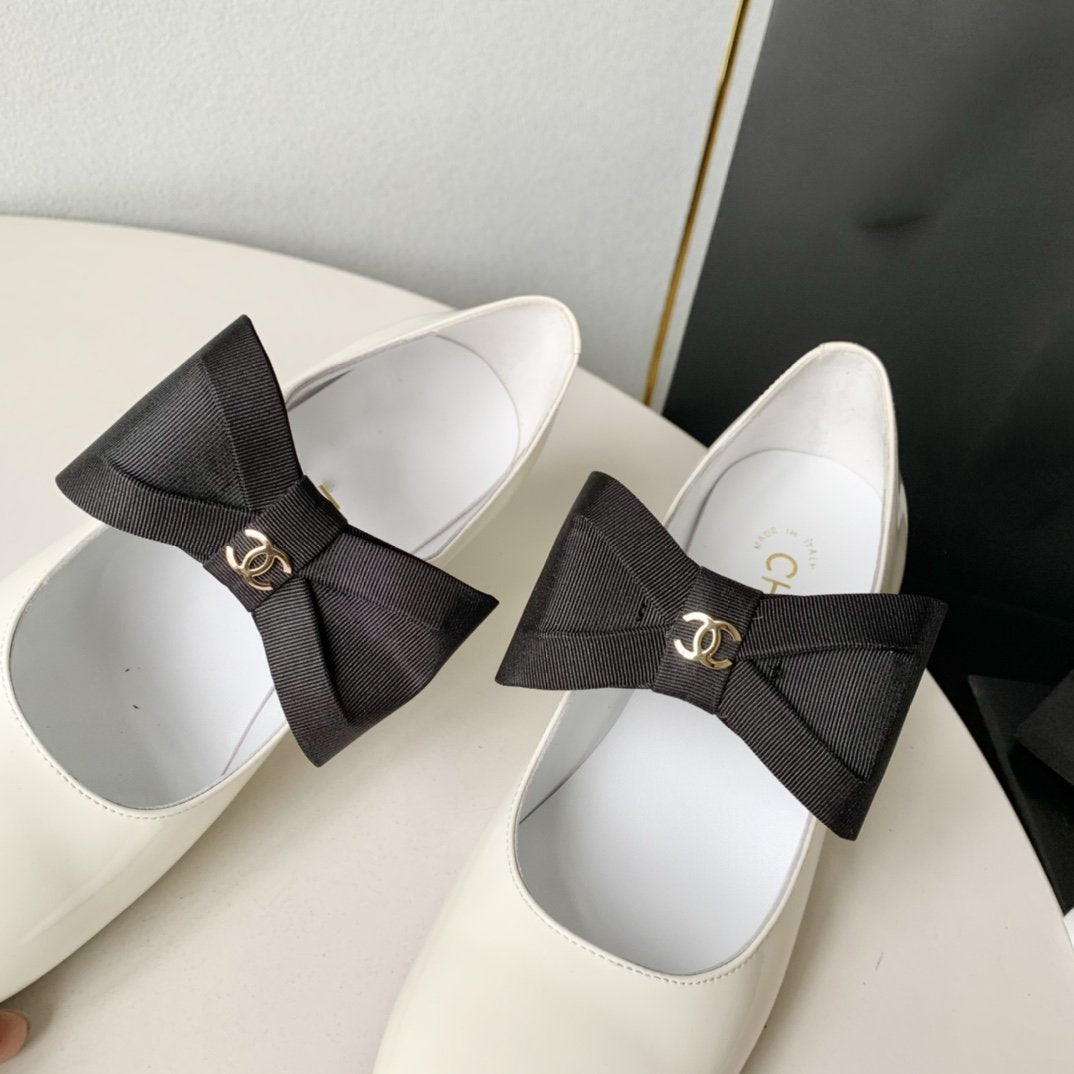 mary janes 60 white calfskin bow