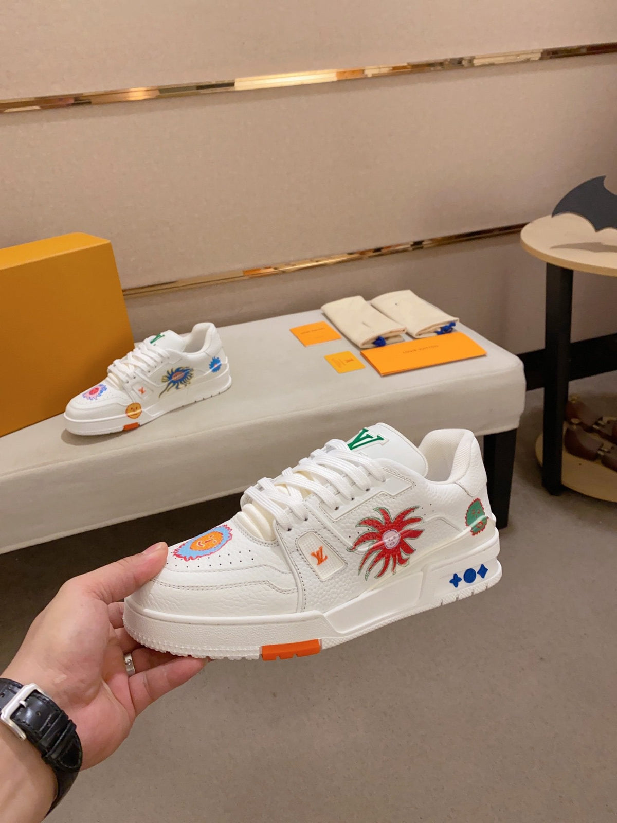 LV TRAINER SNEAKER WHITE