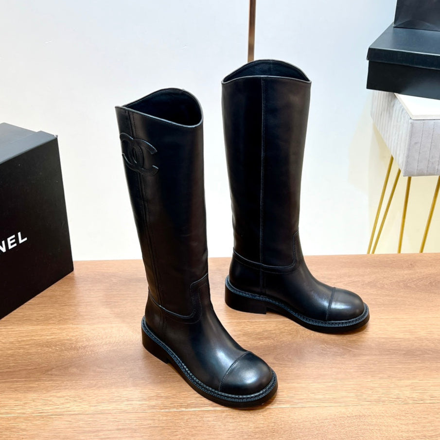 CC 25SS High Boot Black Calfskin