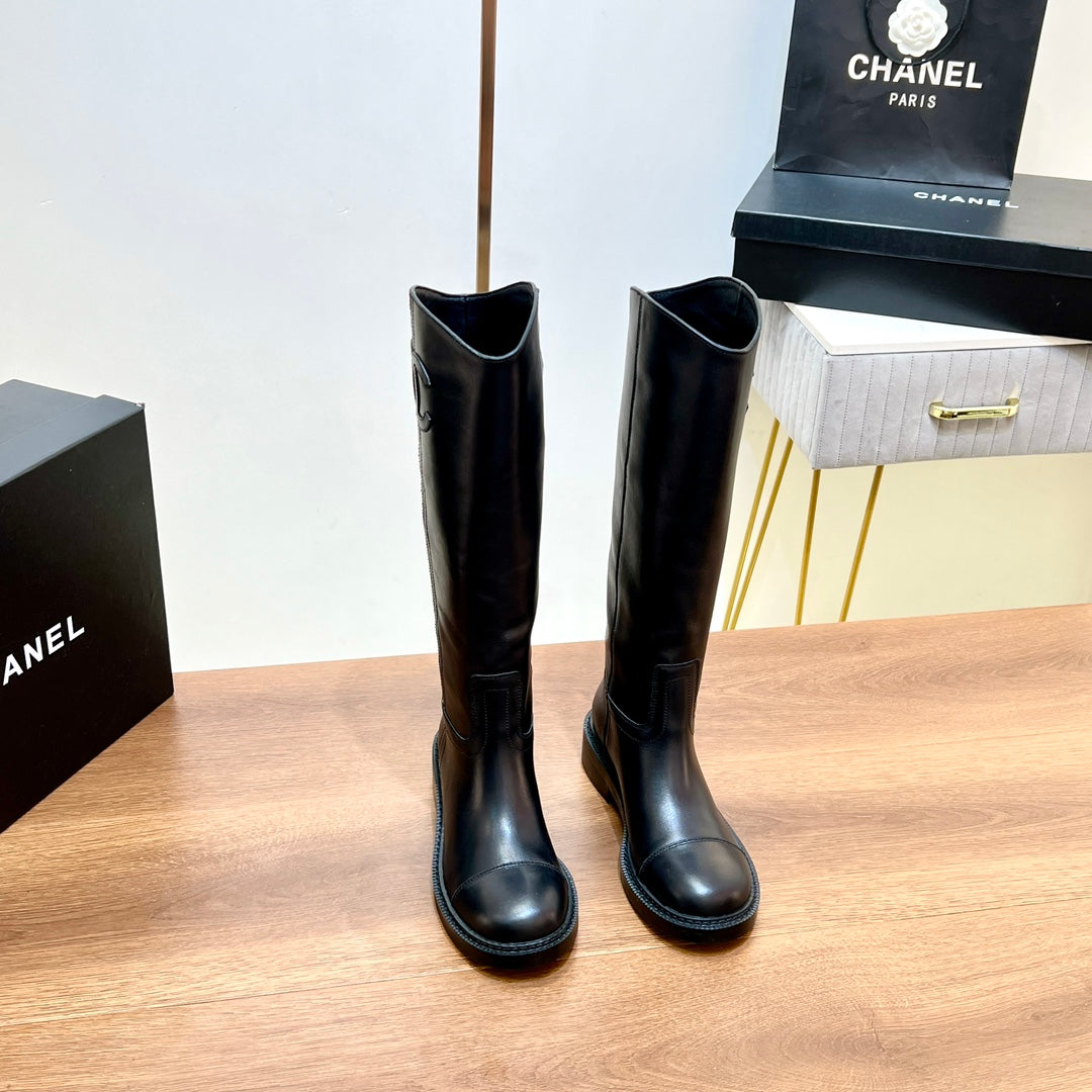 CC 25SS High Boot Black Calfskin