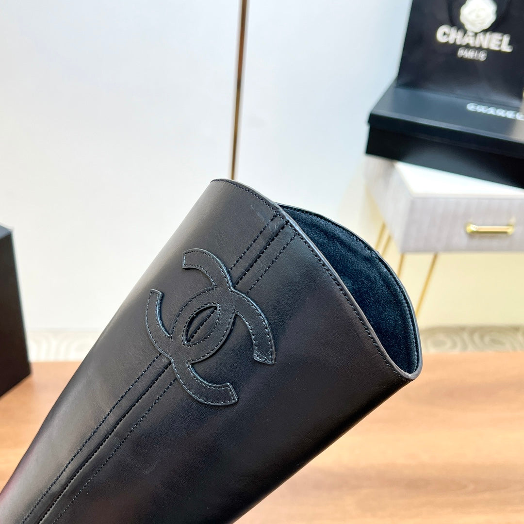 CC 25SS High Boot Black Calfskin