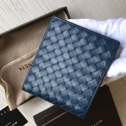 BV Wallet 11cm Dark Blue Cowhide 371708