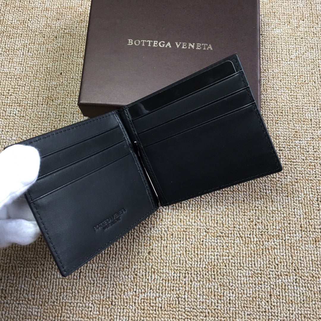 BV Wallet 11cm Black Cowhide 532228