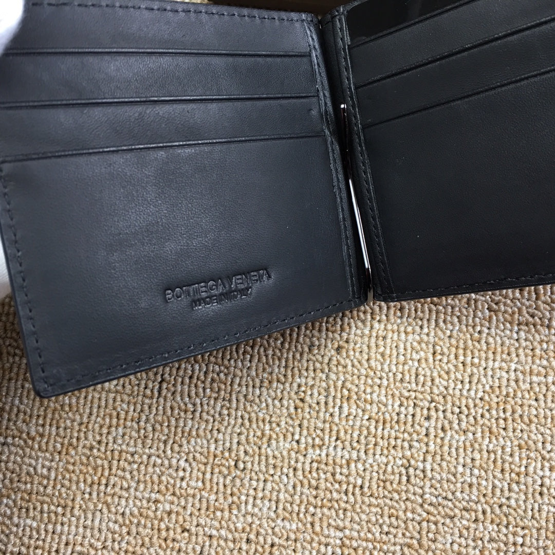 BV Wallet 11cm Black Cowhide 532228