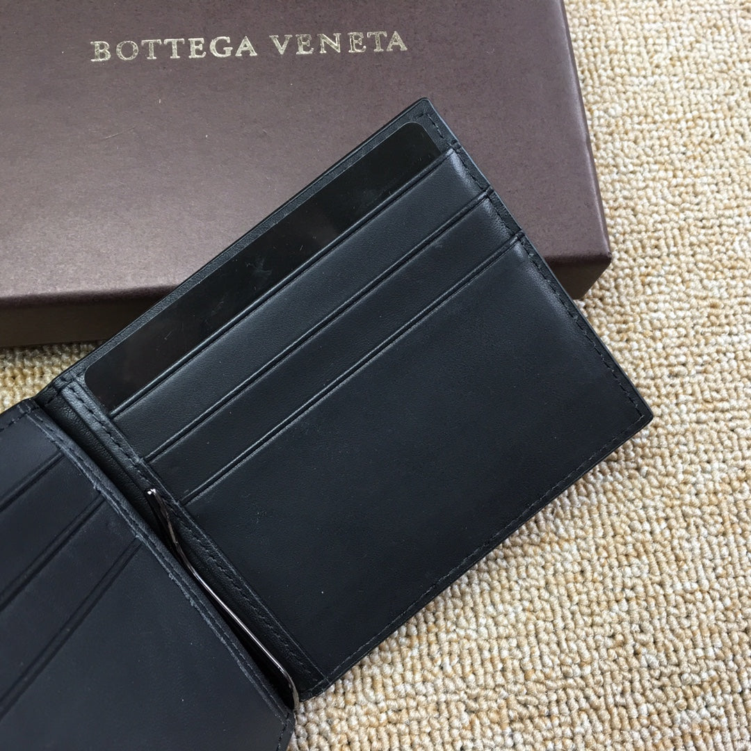 BV Wallet 11cm Black Cowhide 532228