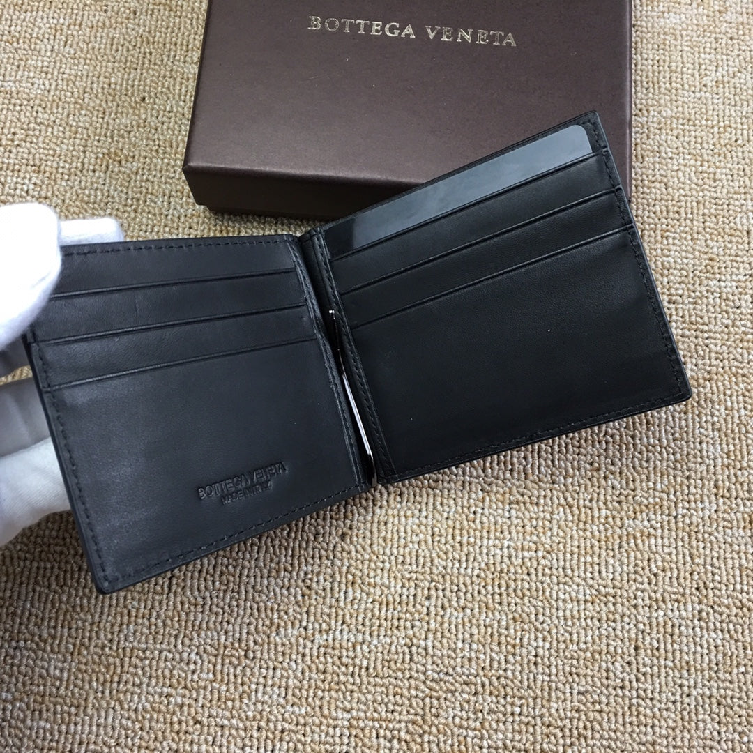 BV Wallet 11cm Black Cowhide 532228
