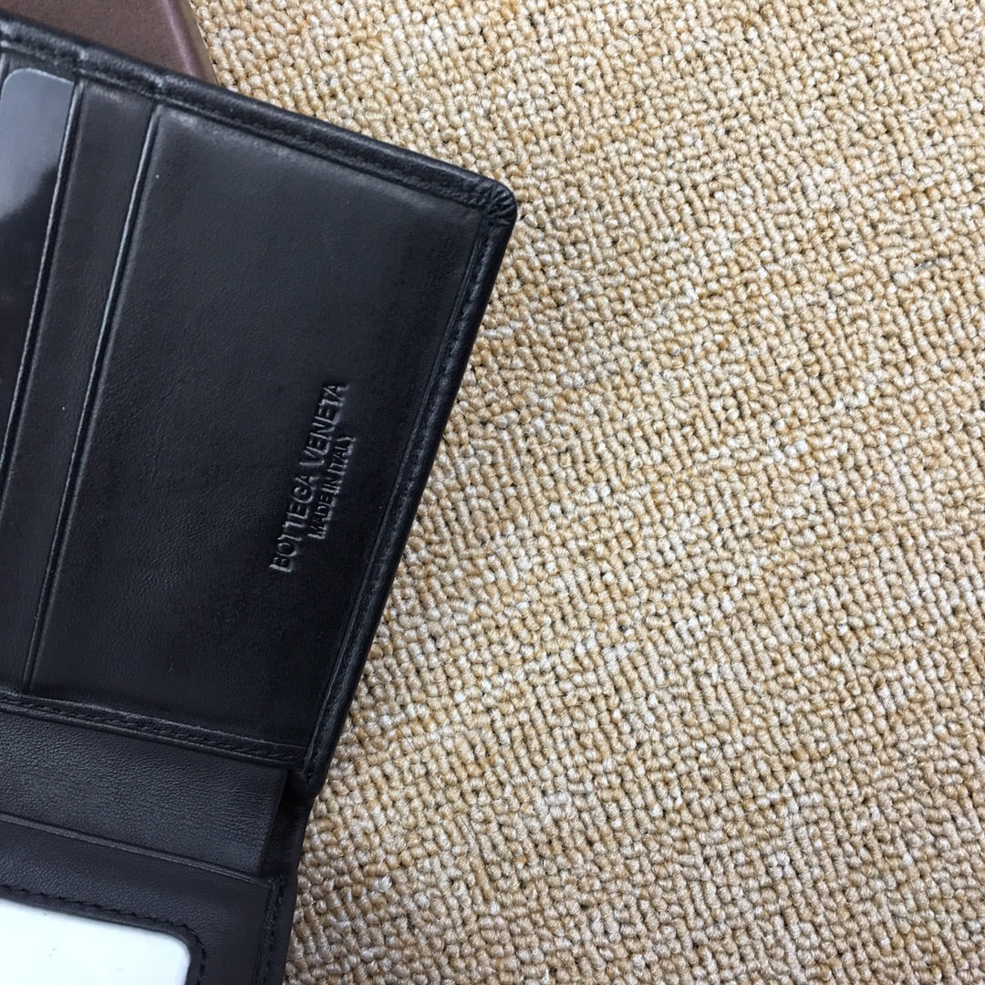 BV Wallet 11cm Black Cowhide 532229