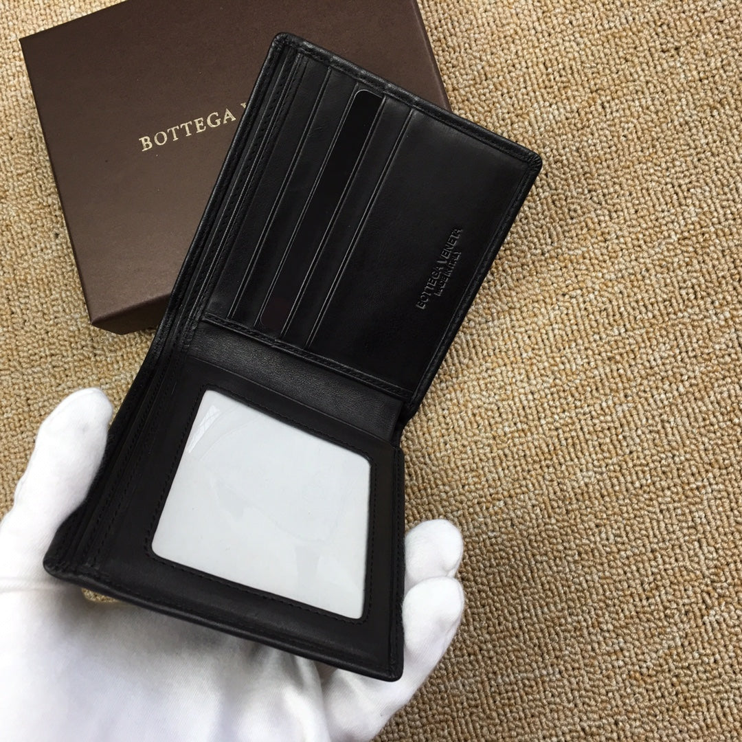 BV Wallet 11cm Black Cowhide 532229