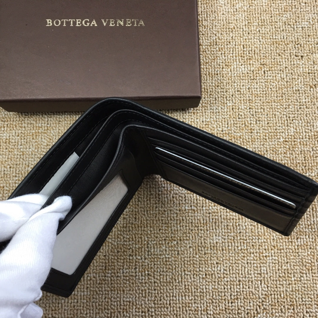 BV Wallet 11cm Black Cowhide 532229