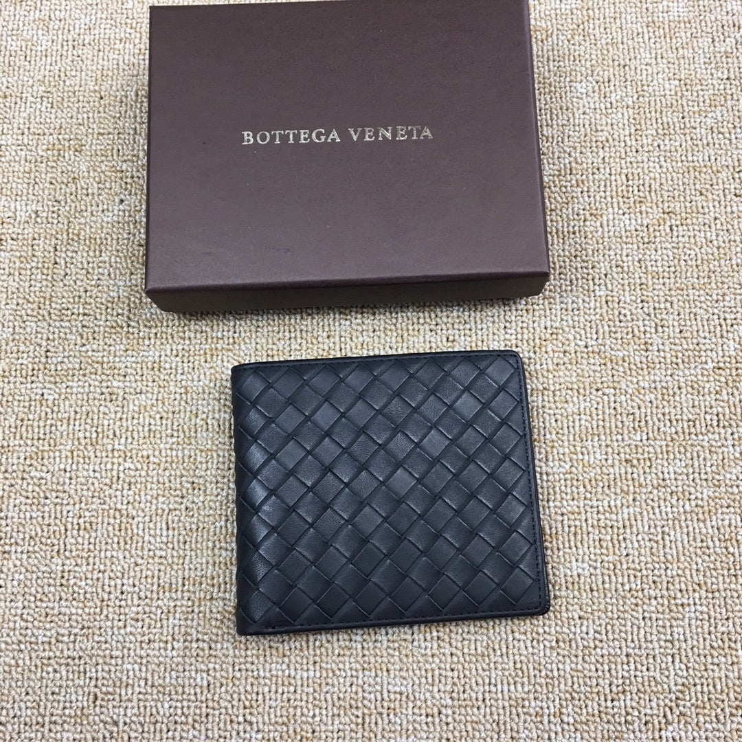 BV Wallet 11cm Black Cowhide 532229