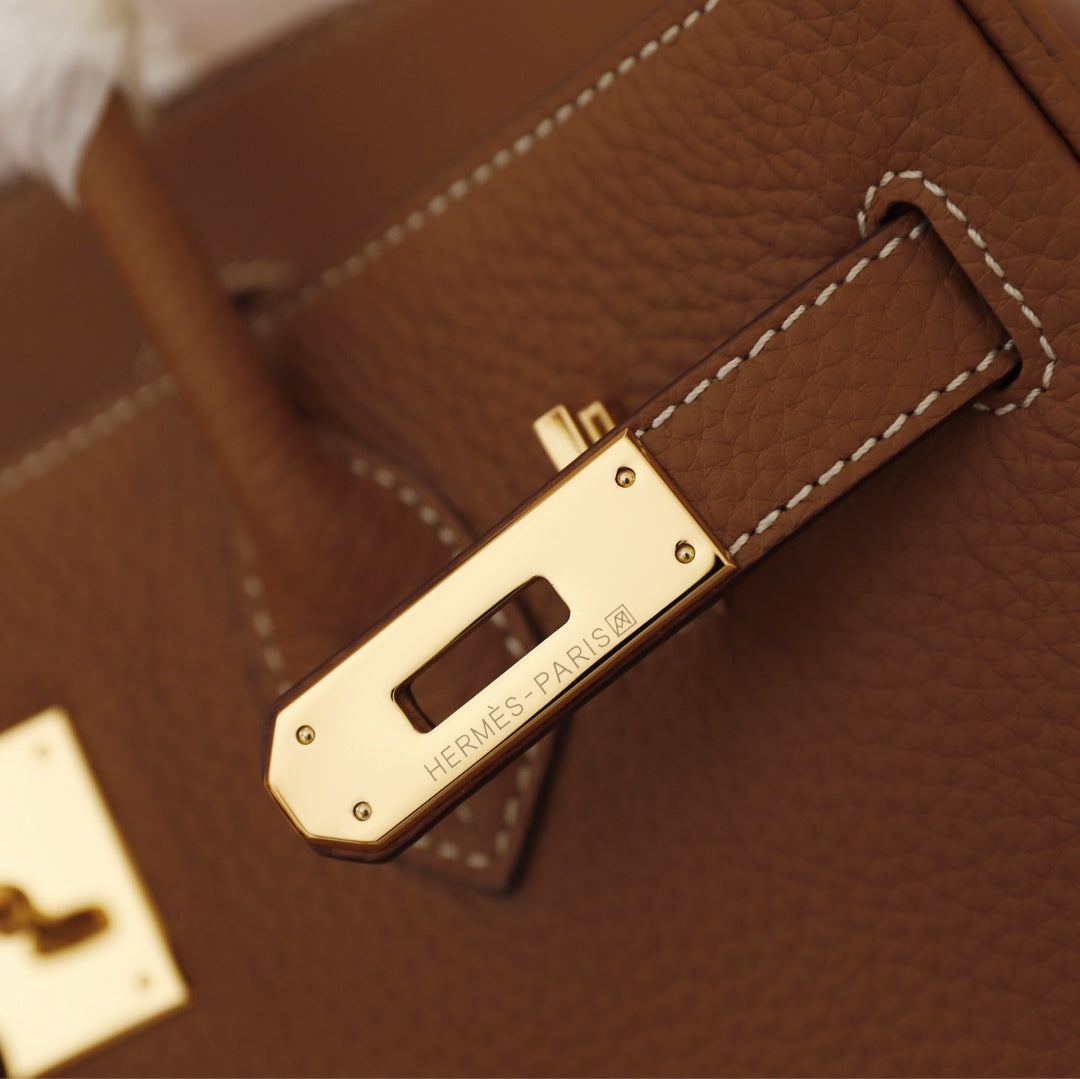HM BIRKIN BAG 30 BROWN TOGO GOLD HARDWARE