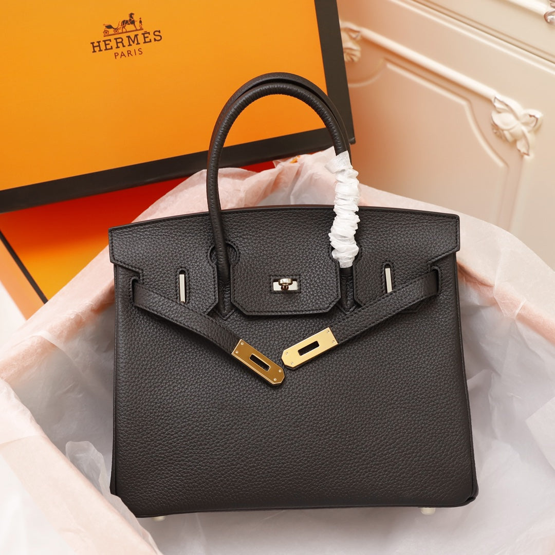 HM BIRKIN BAG 30 BLACK TOGO LEATHER