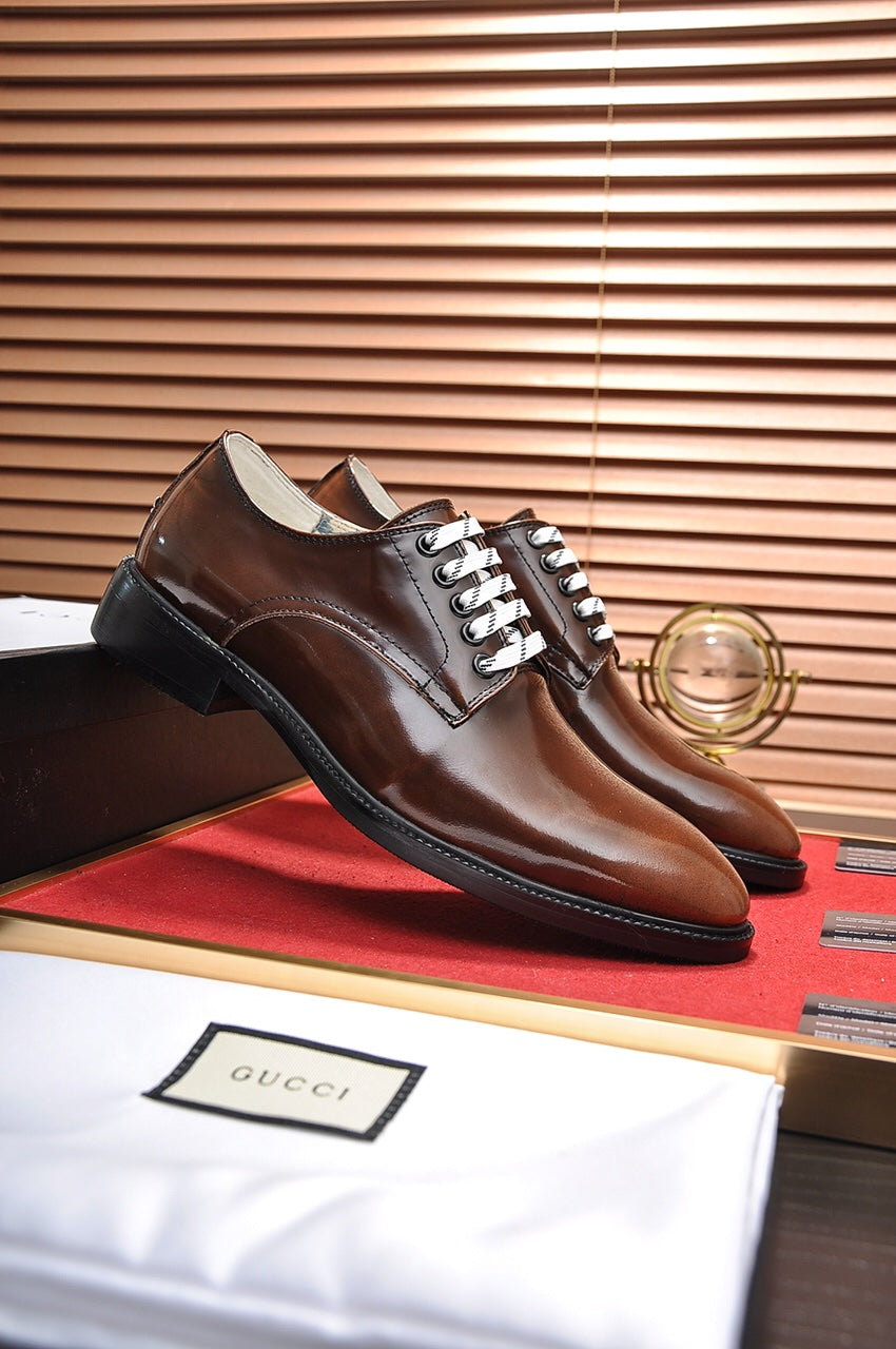 GG Men's Loafer Brown Patent Leather 526114