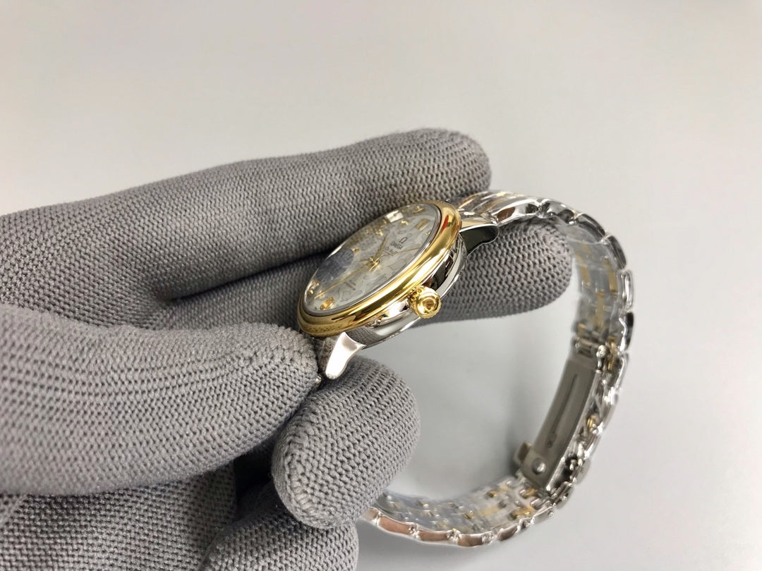 Omega De Ville 32.7mm Silver Gold White Dial