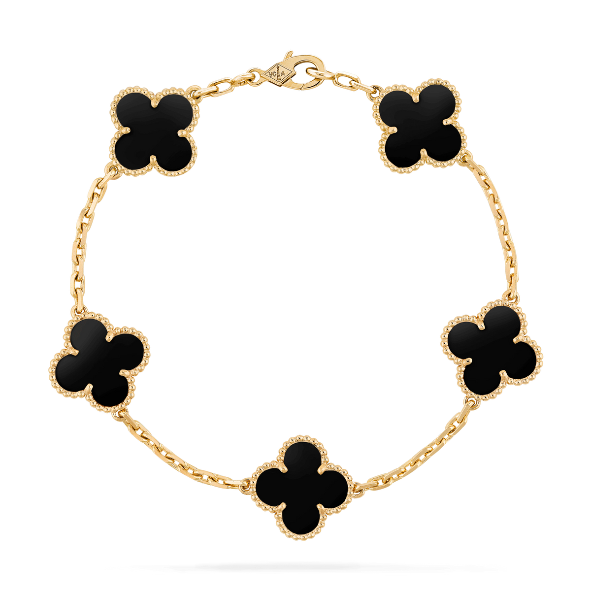 CLOVER BRACELET 5 MOTIFS ONYX