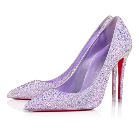 CL Kate Strass Degrade Pumps 100mm Lilac Smoke