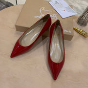 CL Kate Ballerina Flats Patent Leather Red