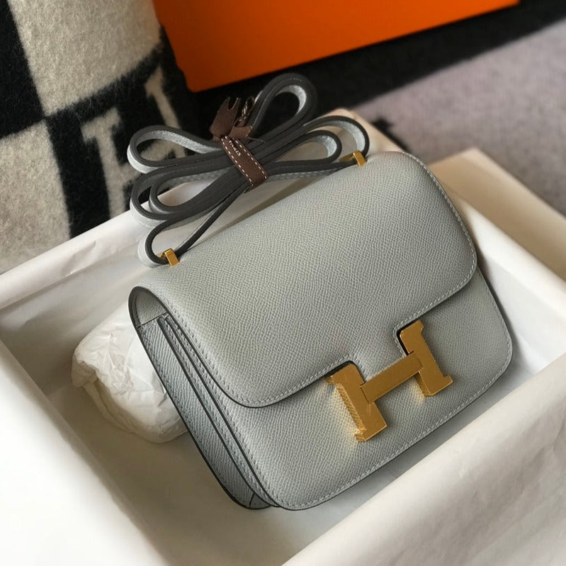 constance 24 bleu glacier epsom leather gold hardware