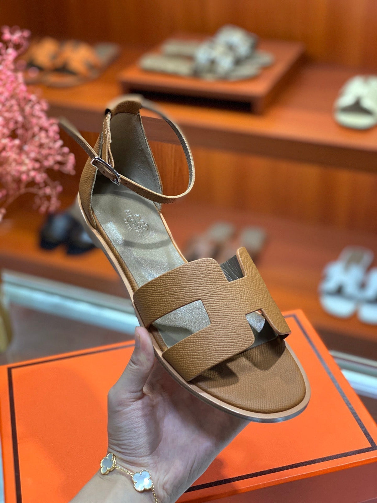 SANTORINI SANDAL BRONZE CALFSKIN