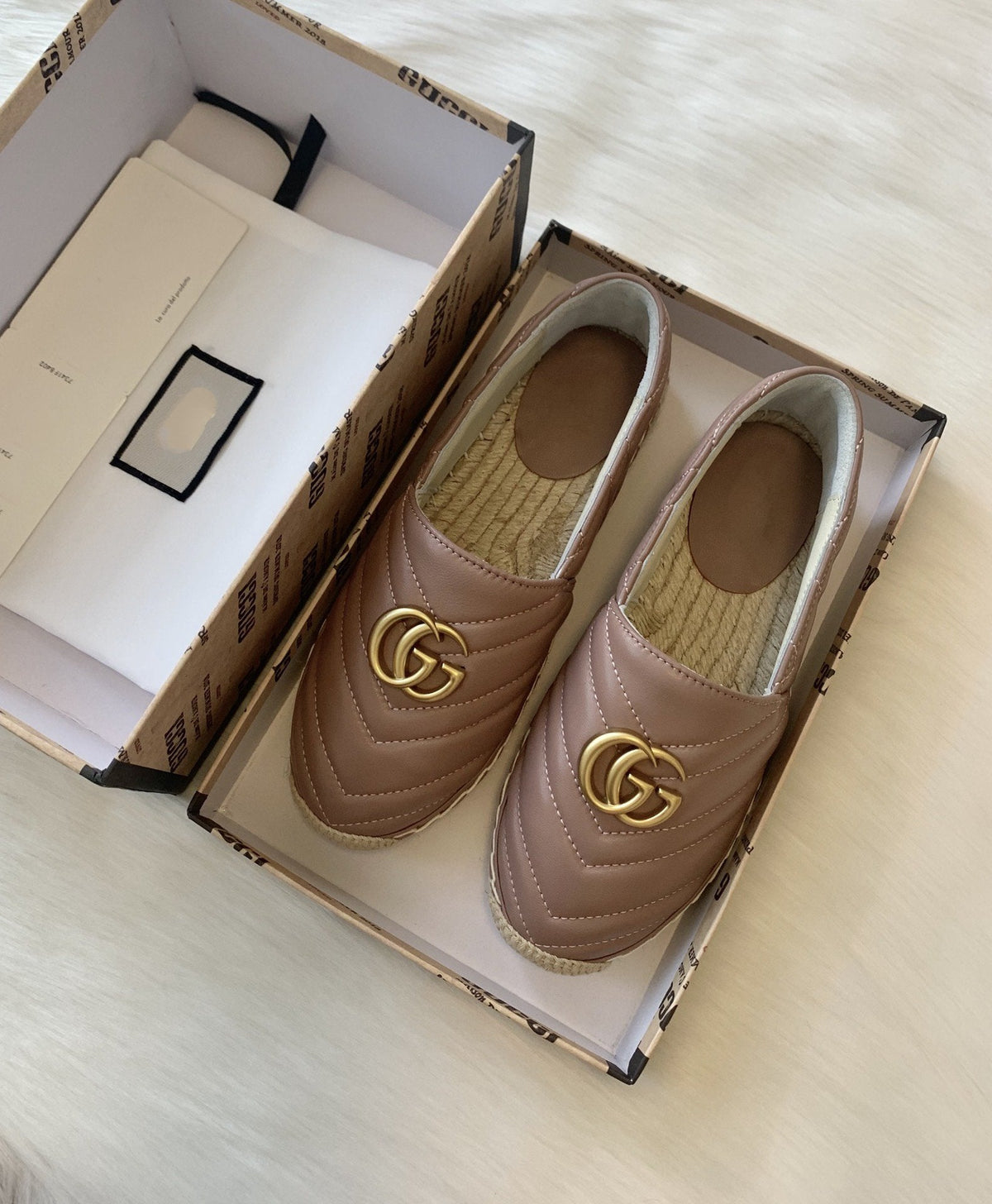 gg espadrilles dark powder pink calfskin