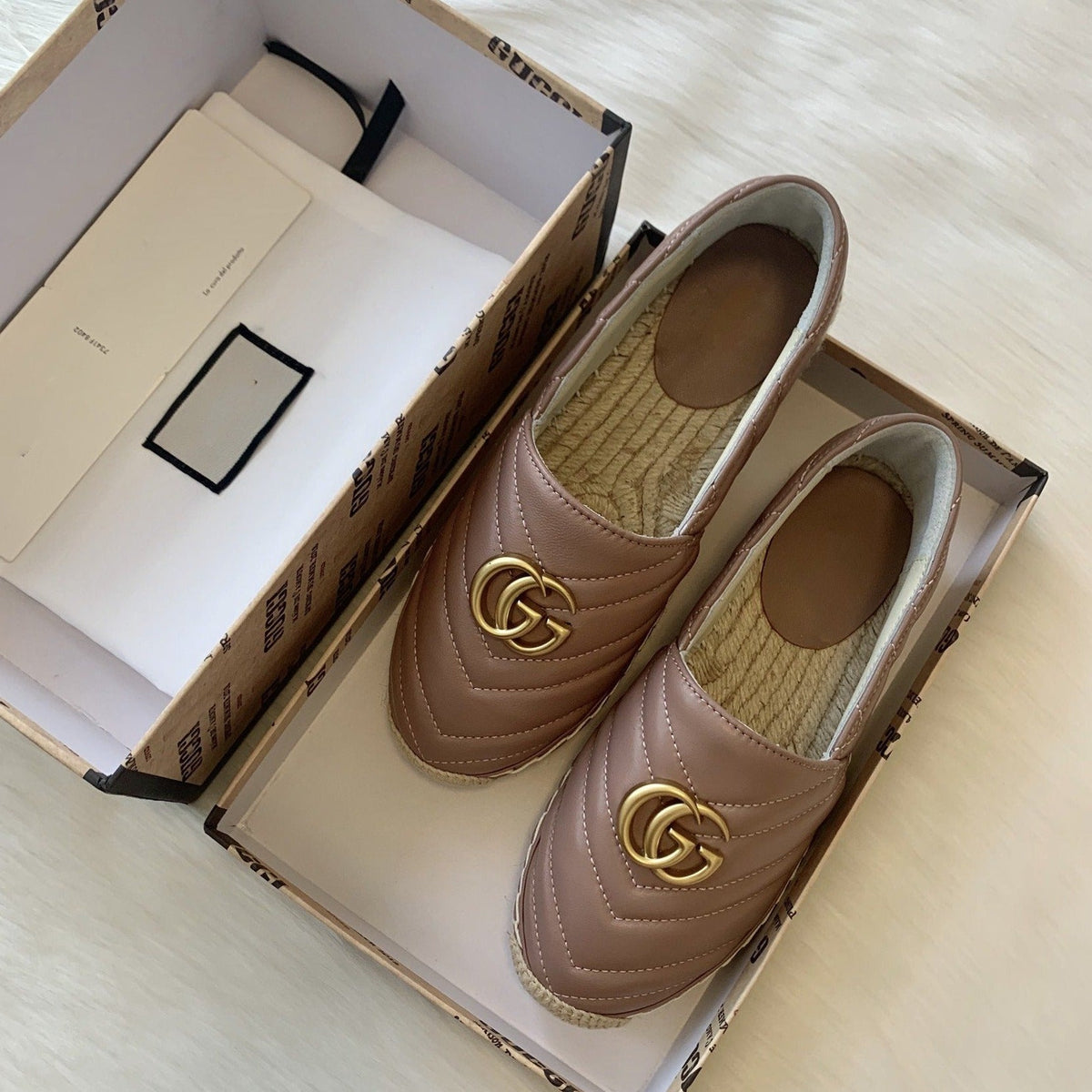 gg espadrilles dark powder pink calfskin