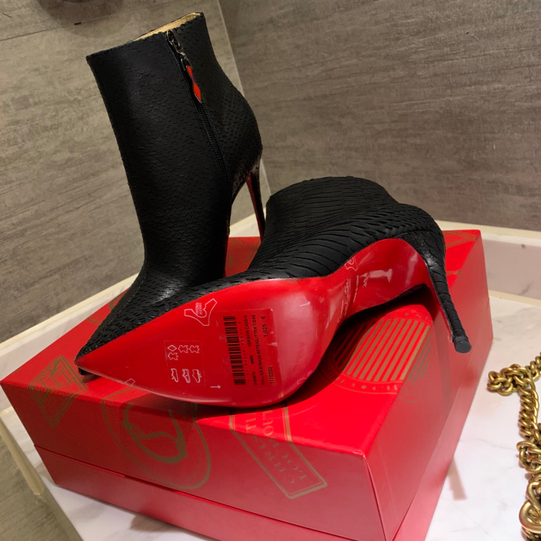 CL So Kate Booty Ankle Boots 85mm Lizzy Leather Black
